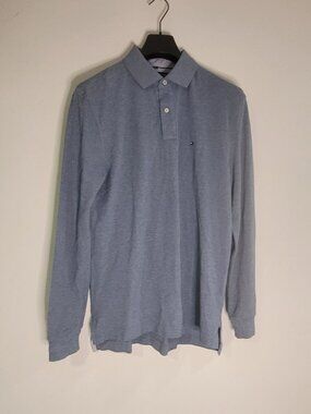 Tommy Hilfiger Men’s Polo Shirt Medium Blue Classic Fit Short Sleeve Casual